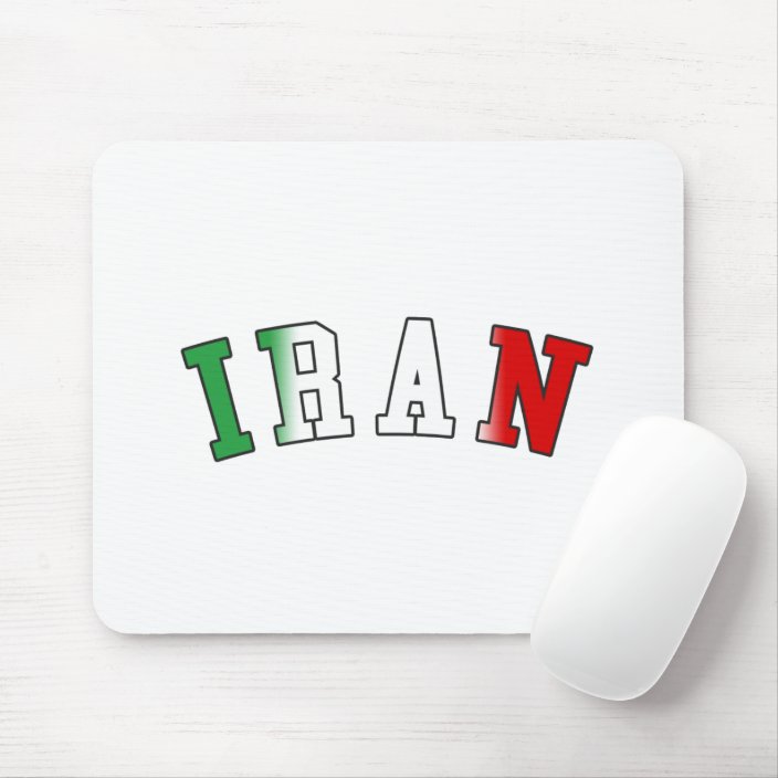 Iran in National Flag Colors Mouse Pad