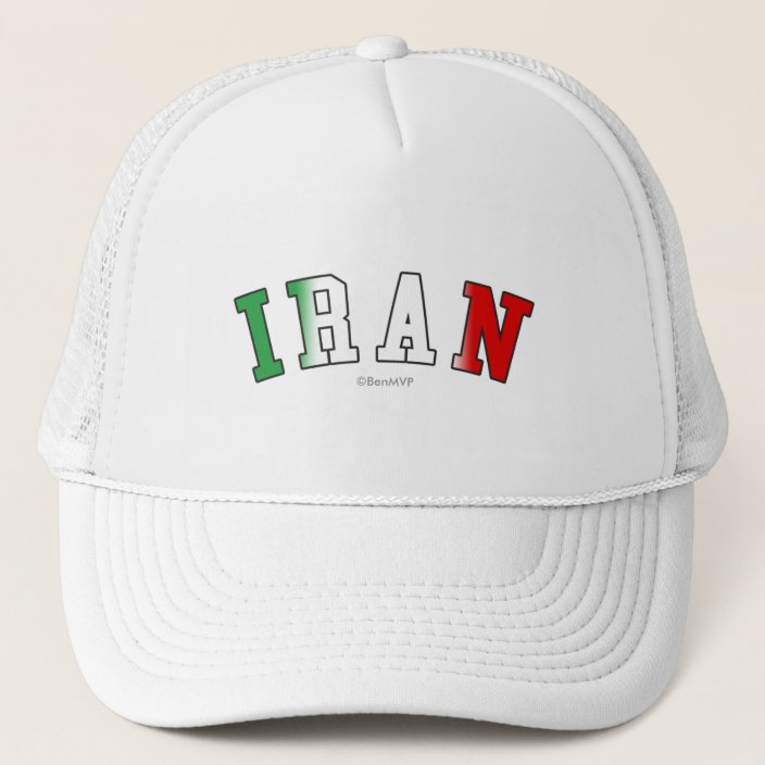 Iran in National Flag Colors Trucker Hat