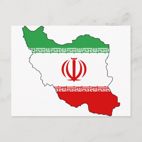 Iran IR  Flag Coat of arms جمهوری اسلامی ایران Postcard