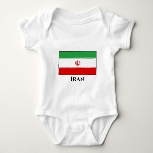 Iran Iranian Flag Baby Bodysuit