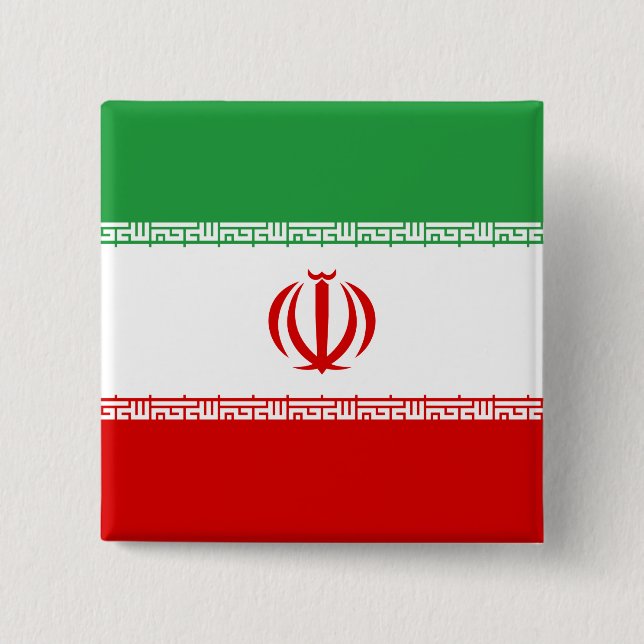 Iran (Iranian) Flag Button (Front)