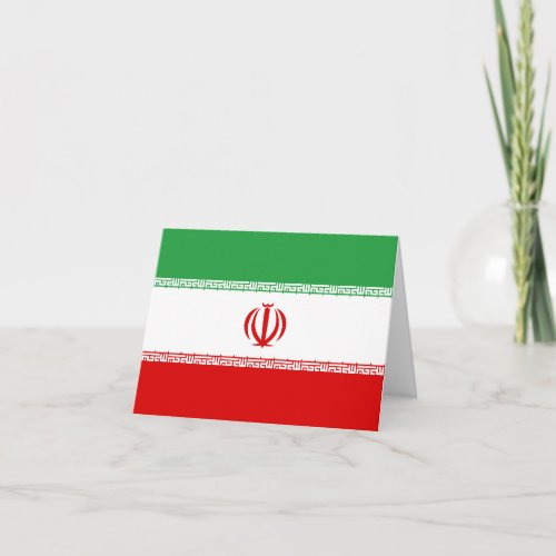 Iran Iranian Flag Card
