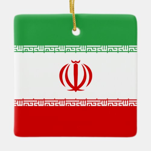 Iran Iranian Flag  Ceramic Ornament