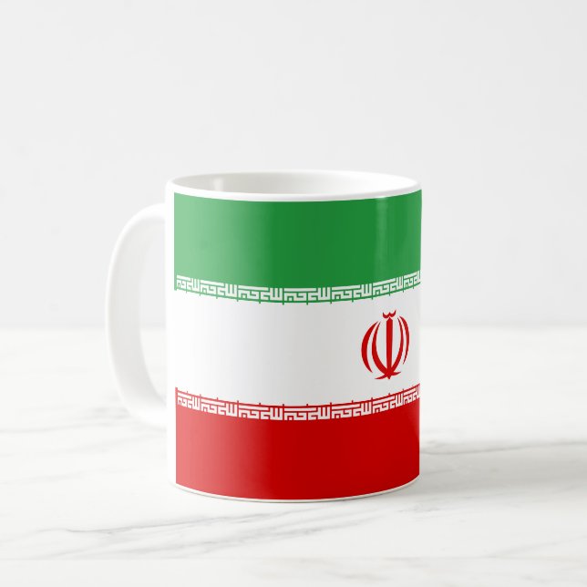 Iran (Iranian) Flag Coffee Mug (Front Left)