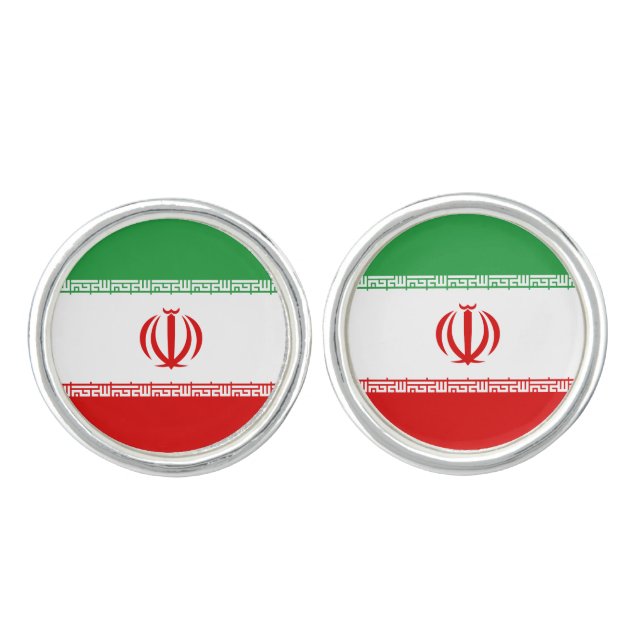 Iran (Iranian) Flag Cufflinks (Front)