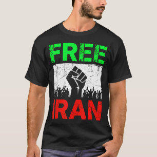 Iran Iranian Flag Lion Graphic Art T-Shirt