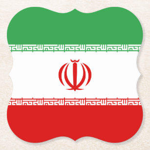 Iran (Iranian) Flag Paper Coaster