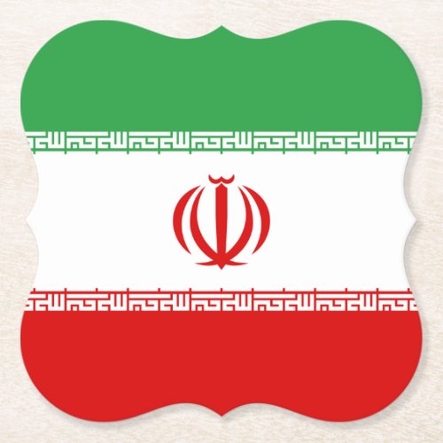 Iran Iranian Flag Paper Coaster