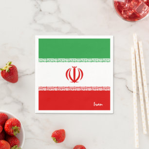 Iran & Iranian Flag party fashion /sports fans Napkins