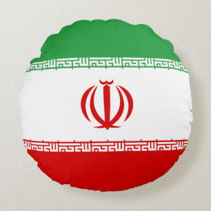 Iran (Iranian) Flag Round Pillow