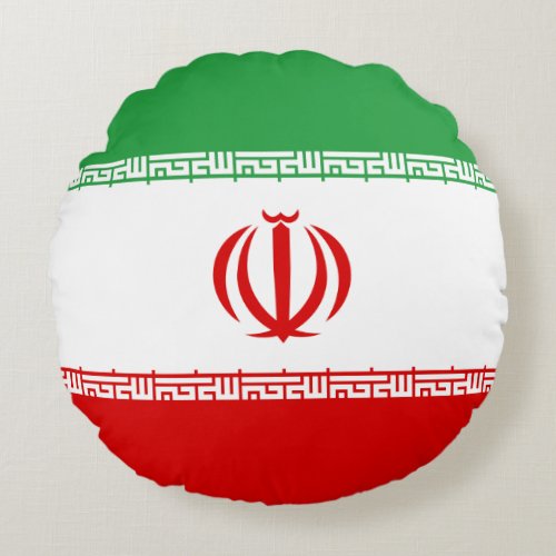 Iran Iranian Flag Round Pillow