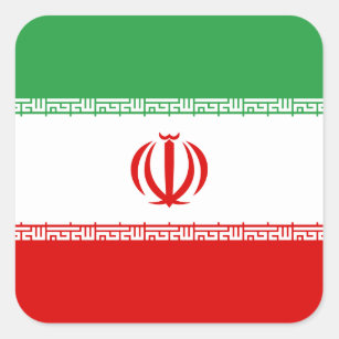 Iran (Iranian) Flag Square Sticker