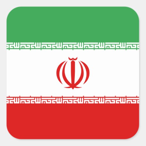 Iran Iranian Flag Square Sticker