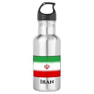 Iran (Iranian) Flag Stainless Steel Water Bottle