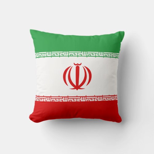 Iran Iranian Flag Throw Pillow