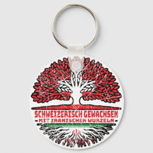 Iran Iranian Switzerland Baum Root and Swiss Sc Keychain