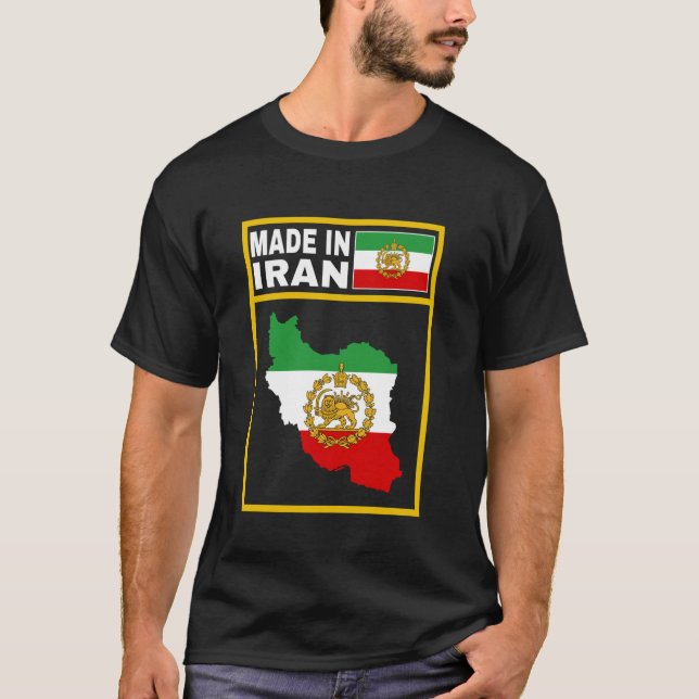Iran Lion Sun Flag,Iran,Persian,Iran map,Flag of I T-Shirt (Front)
