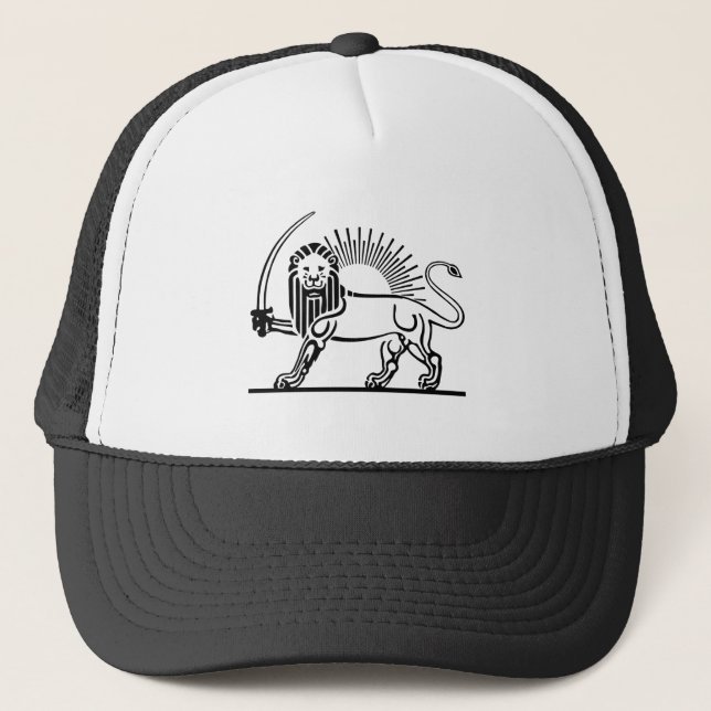 Iran Lion & Sun (Shir-O-Khorshid) Trucker Hat (Front)