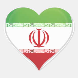 Iran love flag pride heart sticker