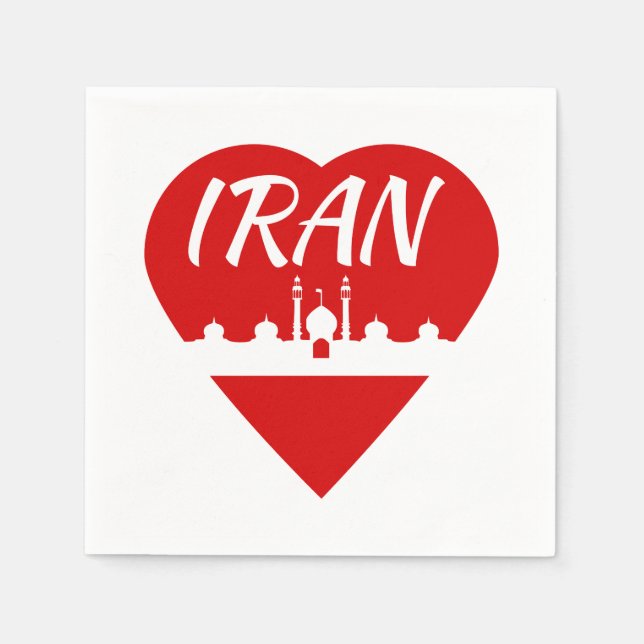 Iran love Iran Paper Napkins (Front)