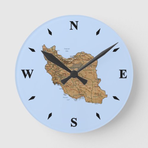 Iran Map Clock