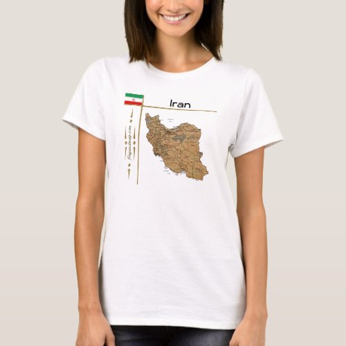 Iran Map  Flag  Title T_Shirt