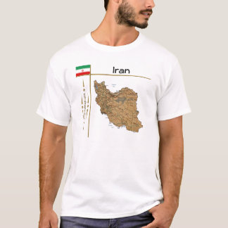 Iran Map + Flag + Title T-Shirt