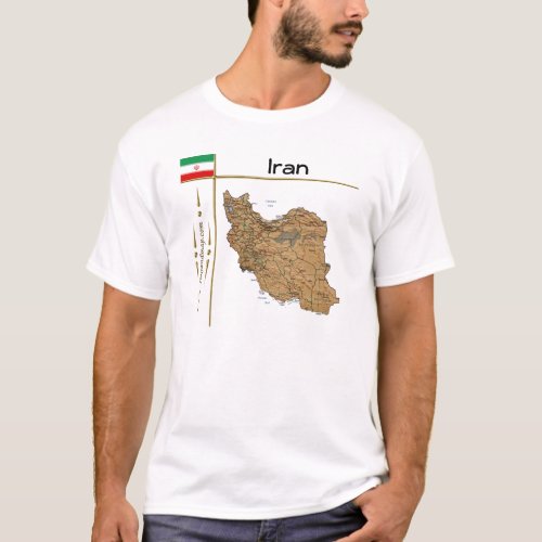 Iran Map  Flag  Title T_Shirt