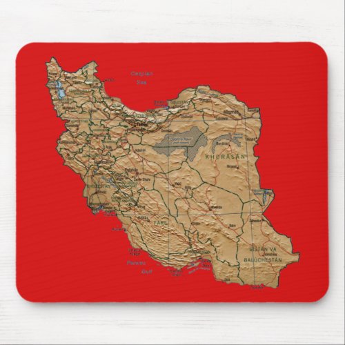 Iran Map Mousepad
