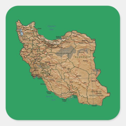 Iran Map Sticker