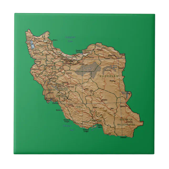 Iran Map Tile | Zazzle