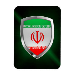 Iran Metallic Emblem Magnet