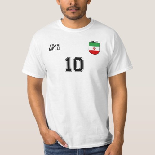 Iran National Football Team Soccer Retro T_Shirt