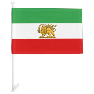 Iran, Persian flag with Lion, Shah of Iran