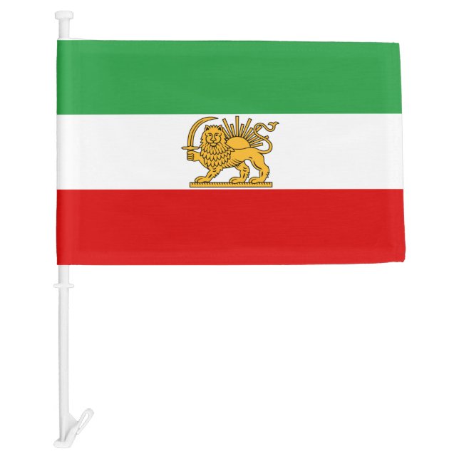 Iran, Persian flag with Lion, Shah of Iran (Front)