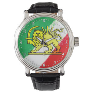 Iran, Persian flag with Lion, Shah of Iran Watch