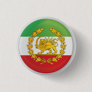 Iran Persian Lion Kingdom Pahlevi Button