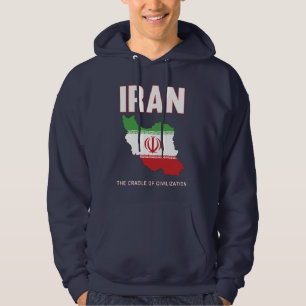 Iran Pride Iranian Flag Map Persia Hoodie