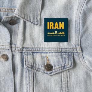 Iran Pride Iranian Persia Cradle of Civilization Button
