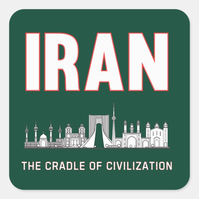Iran Pride Iranian Persia Cradle of Civilization Square Sticker (Front)