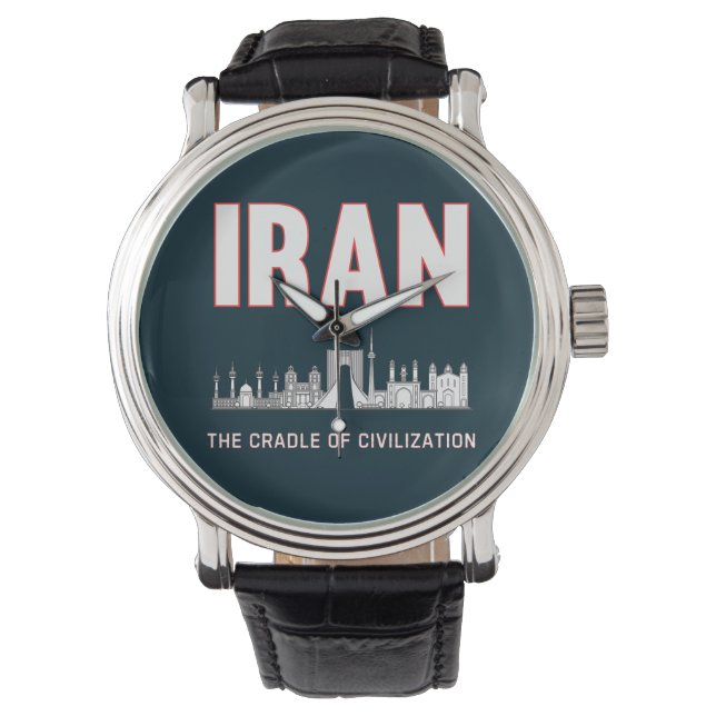 Iran Pride Iranian Persia Cradle of Civilization Watch (Front)