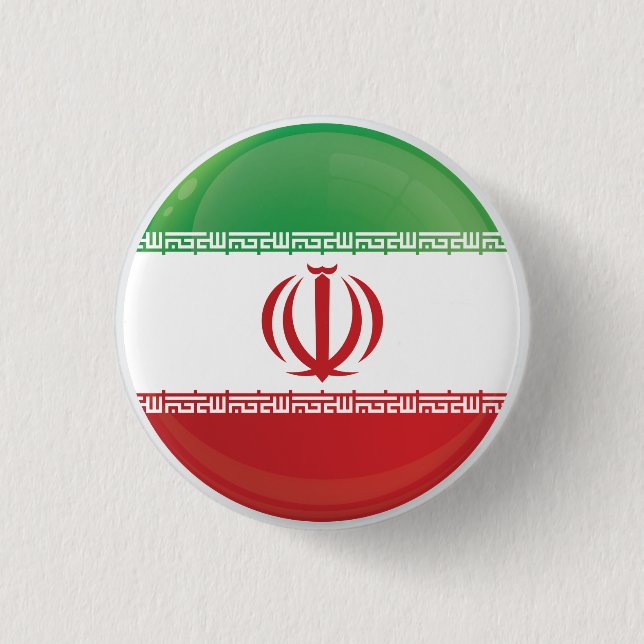 Iran  Round Icon Flag Button (Front)