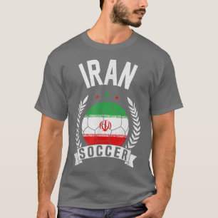 Iran Soccer Support Team Jersey Iranian Flag  T-Shirt