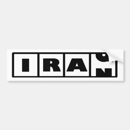 Iran to Iraq Bumper Sticker