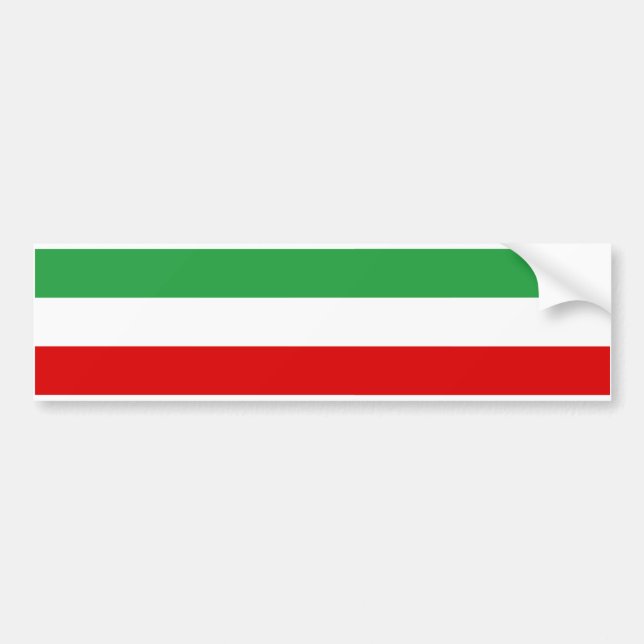 Iran Tricolor Stripe Bumper Sticker (Front)