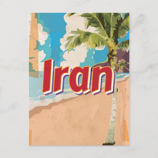 Iran Vintage travel poster Postcard (Front)