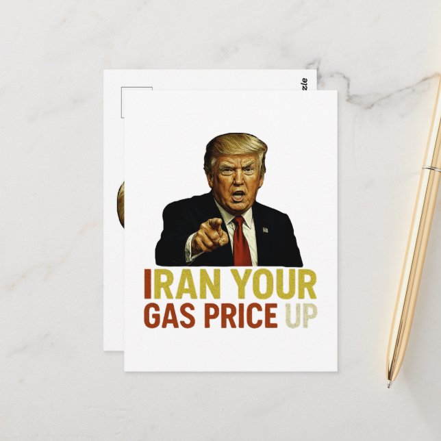 Iran Your Gas Price Up Postcard (Front/Back In Situ)