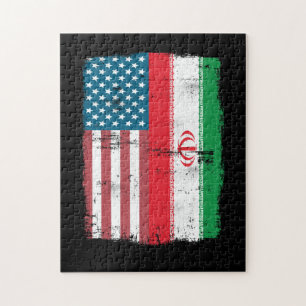 Iranian American Flag - IRANIAN ROOTS Jigsaw Puzzle