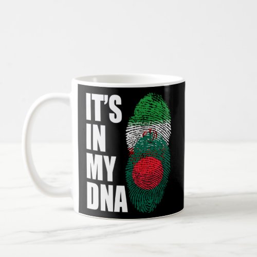 Iranian And Bangladeshi Mix DNA Flag Heritage  Coffee Mug