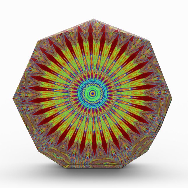 Iranian carpet  African ethnic tribal pattern.jpg Acrylic Award (Front)